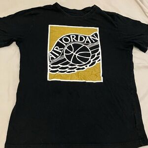Jordan Black and Gold Kids Short Sleeve Tee